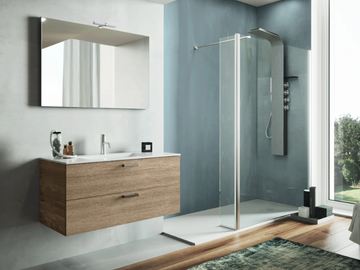 QUB01 - Single vanity unit with drawers with integrated washbasin by Gruppo Geromin - view 2